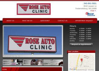 Rose Auto Repair on Rose Auto Clinic In Fredericksburg  Va   4610 Lassen Ln