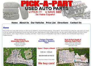 Pick A Part South Llc 8901 Jefferson Davis Hwy Fredericksburg Va